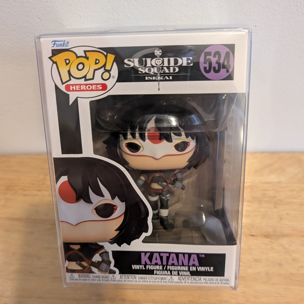 Funko Pop Heroes Katana Figure with Red and Black